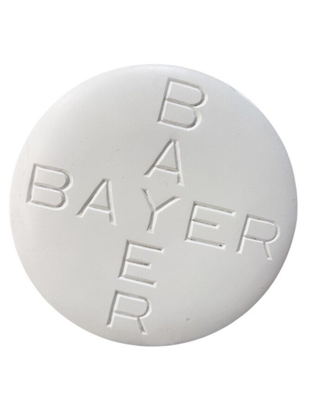 Vintage Mid Century Giant Bayer Pill Chalkware Sculpture Paperweight Decor Postm